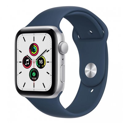 Apple Watch SE (2021) GPS 44mm Silver Aluminium Case with Sport Band Abyss Blue EU