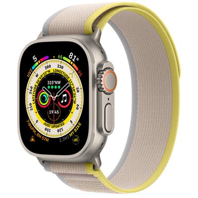 Apple Watch Ultra GPS + Cellular 49mm Titanium Case with Trail Loop M/L Yellow/Beige EU